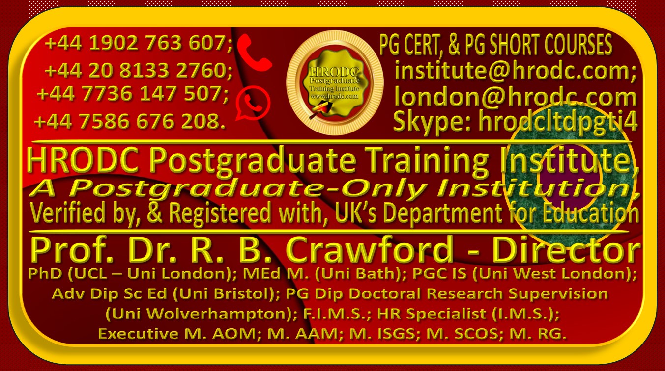 Home Page Information Graphics for HRODC Postgraduate Training Institute, https://www.hrodclondonpostgraduateshortcourses.com/. 